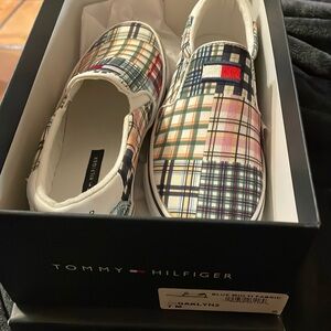 Tommy Hilfiger Women's Plaid Slip-On Sneakers - Multicolor